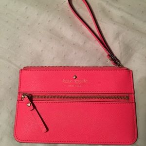 Hot pink Kate Spade wristlet